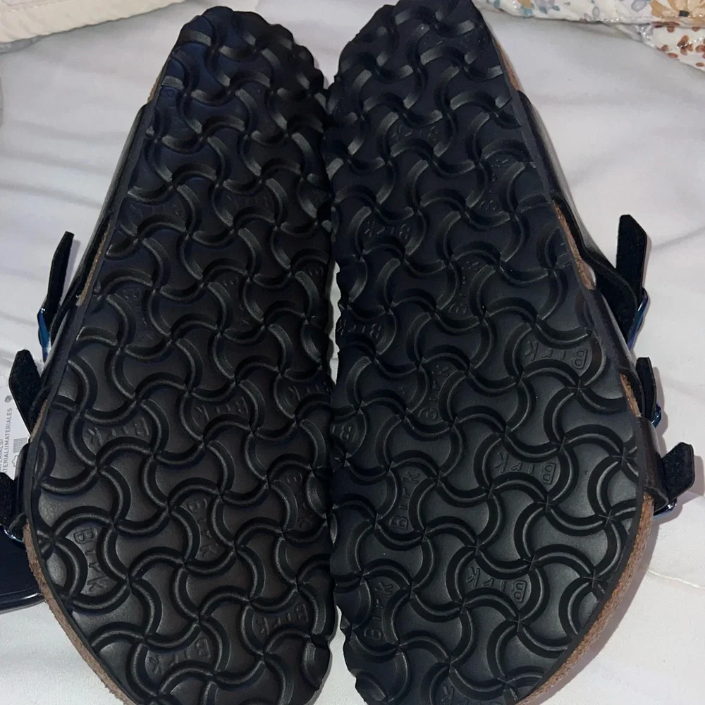 Birkenstock black Sandals with iridescent Buckles - Picture 3 of 4